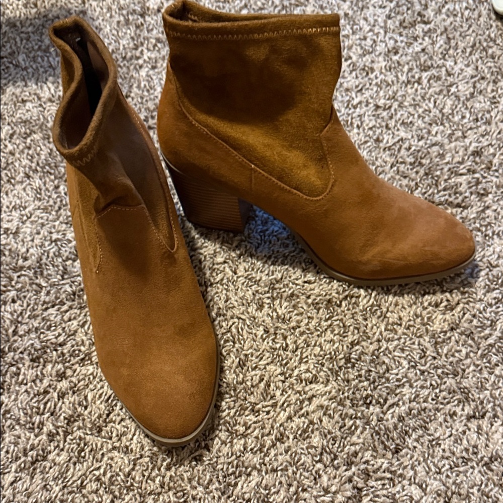 a.n.a Tan Ankle Booties